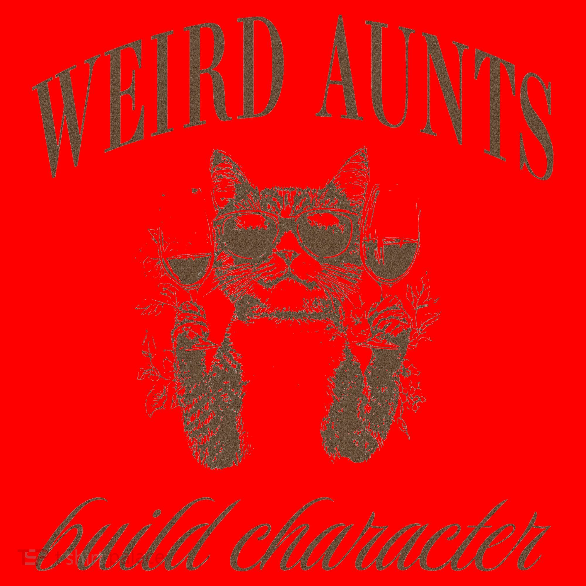 Retro Cat Weird Aunt Builds Character Funny Aunt Mothers Santa Hat