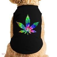 Retro Cannabis Weed Tie Dye Marijuana Smoke Weed Leaf Doggie Tank thumb 0