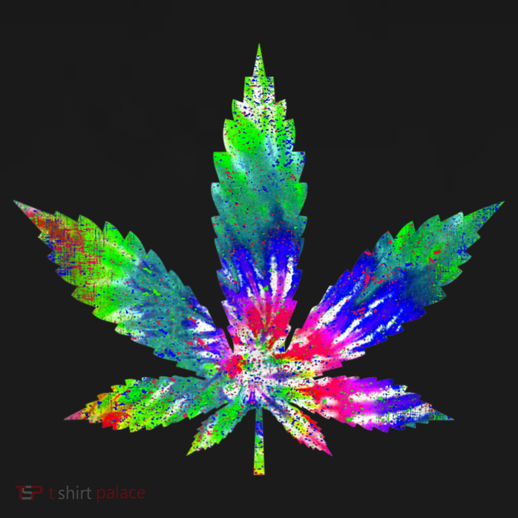 Retro Cannabis Weed Tie Dye Marijuana Smoke Weed Leaf Bucket Hat