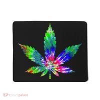 Retro Cannabis Weed Tie Dye Marijuana Smoke Weed Leaf Mousepad thumb 0