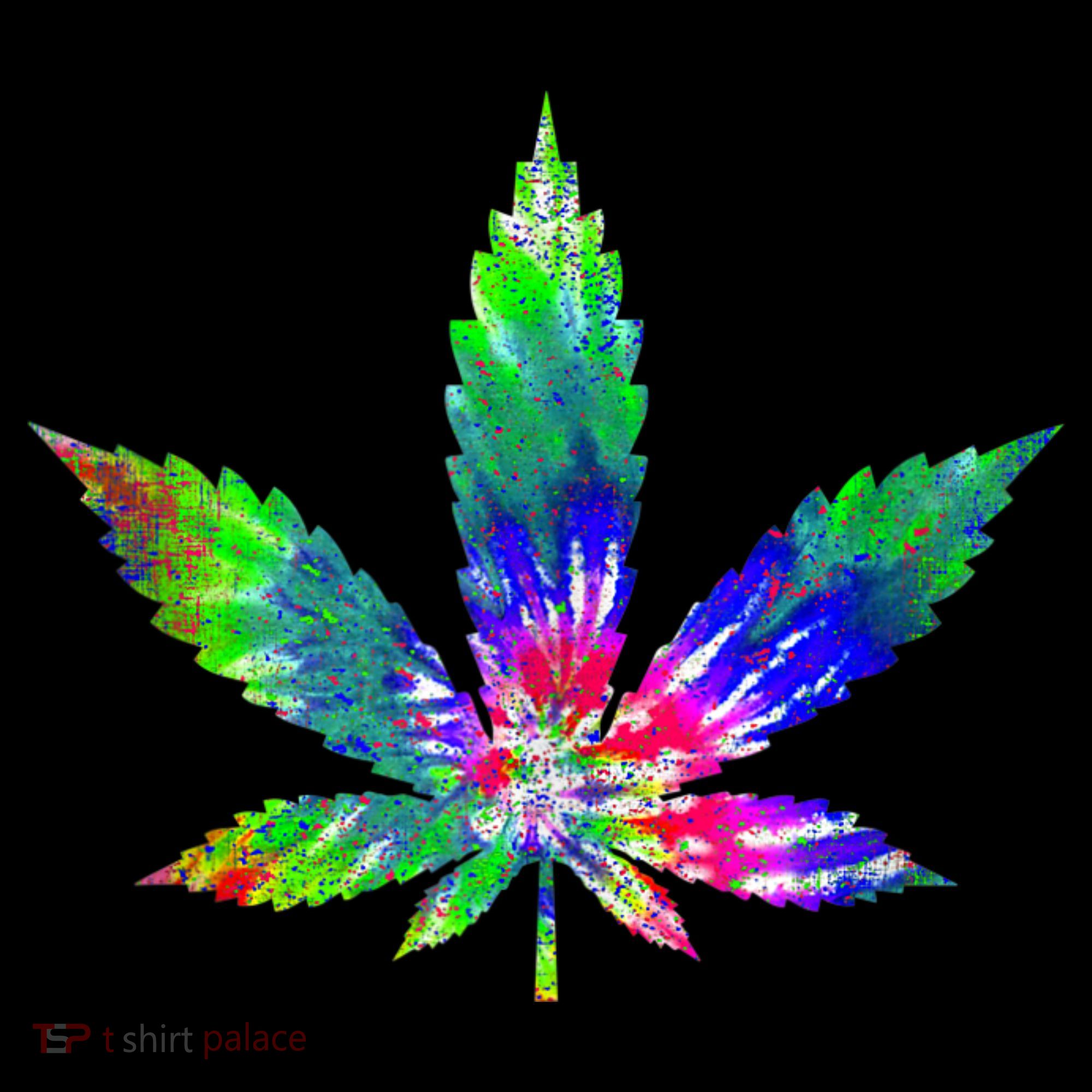 Retro Cannabis Weed Tie Dye Marijuana Smoke Weed Leaf Mousepad