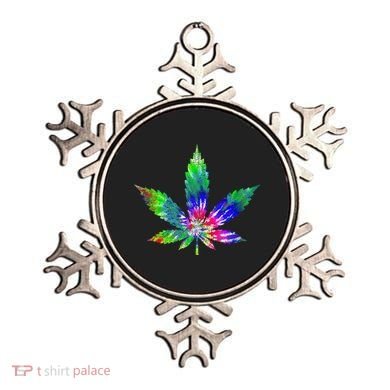 Retro Cannabis Weed Tie Dye Marijuana Smoke Weed Leaf Ornament