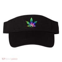 Retro Cannabis Weed Tie Dye Marijuana Smoke Weed Leaf Visor thumb 0