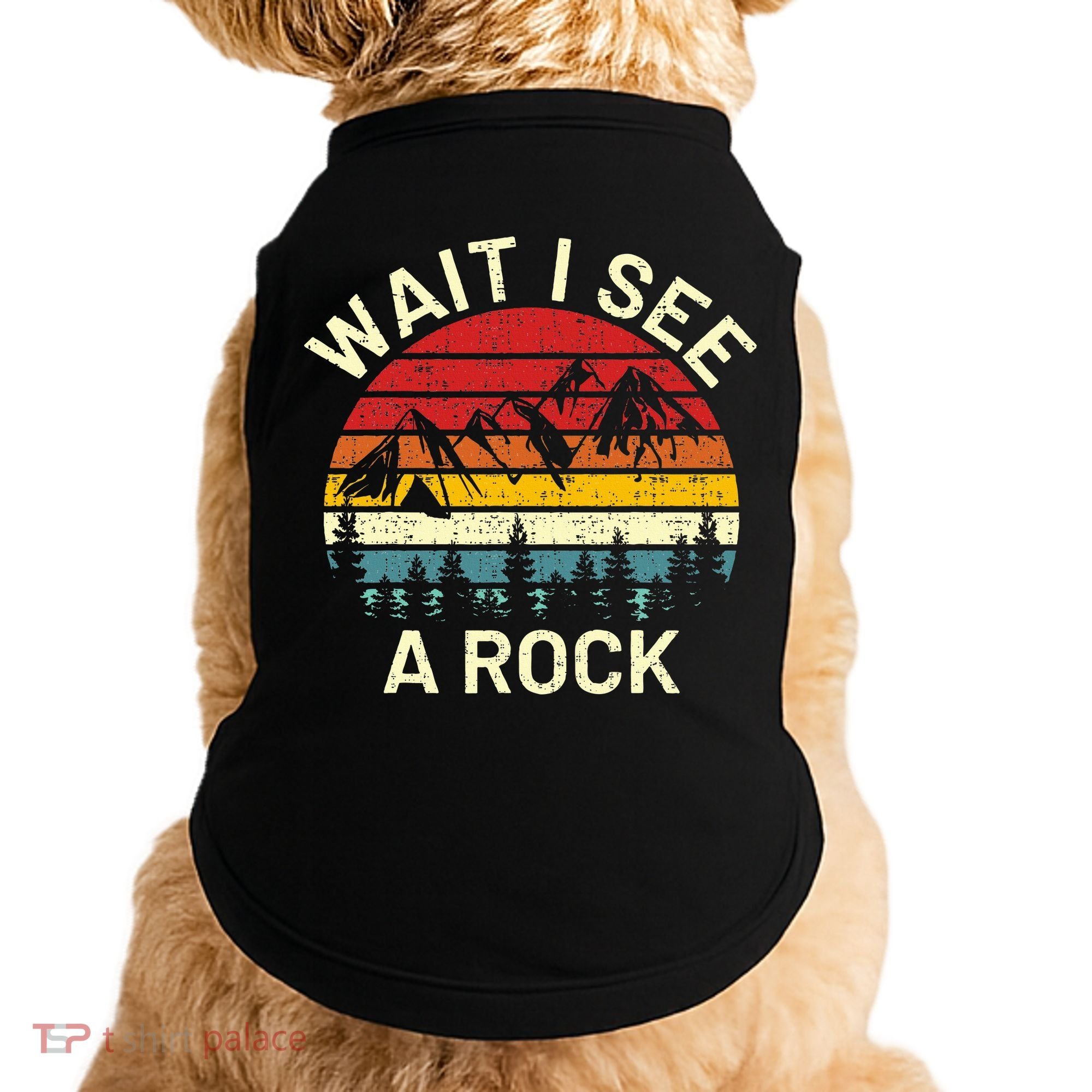 Retro Cool Wait I See A Rock Funny Geologist Science Geology Doggie Tank