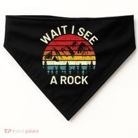 Retro Cool Wait I See A Rock Funny Geologist Science Geology USA-Made Doggie Bandana thumb 0