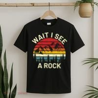 Retro Cool Wait I See A Rock Funny Geologist Science Geology T-Shirt thumb 2