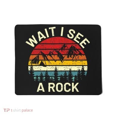 Retro Cool Wait I See A Rock Funny Geologist Science Geology Mousepad