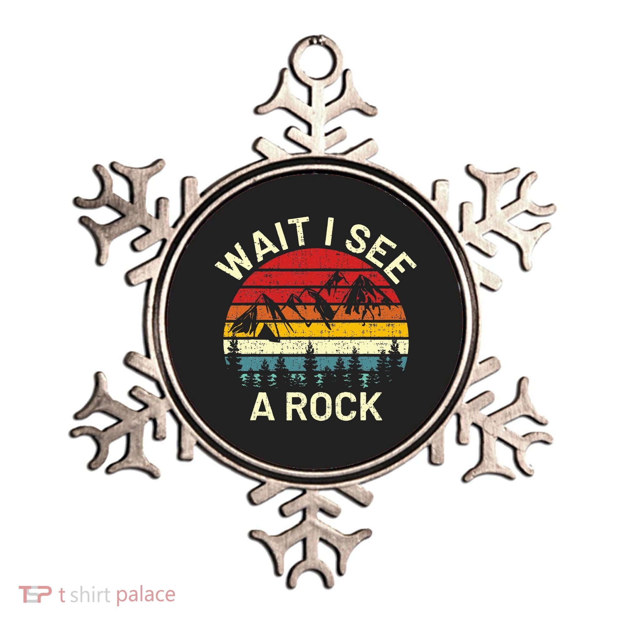 Retro Cool Wait I See A Rock Funny Geologist Science Geology Ornament