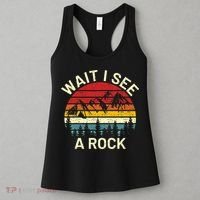 Retro Cool Wait I See A Rock Funny Geologist Science Geology Women's Tank Top thumb 3