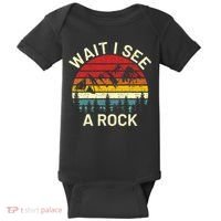 Retro Cool Wait I See A Rock Funny Geologist Science Geology Baby Bodysuit thumb 0