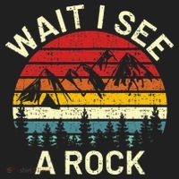 Retro Cool Wait I See A Rock Funny Geologist Science Geology Hat thumb 2