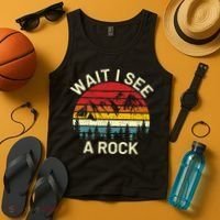 Retro Cool Wait I See A Rock Funny Geologist Science Geology Tank Top thumb 4