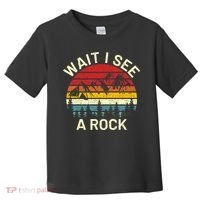 Retro Cool Wait I See A Rock Funny Geologist Science Geology Toddler T-Shirt thumb 0