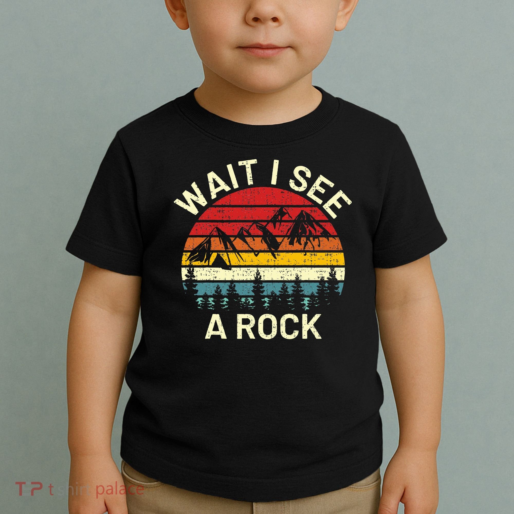 Retro Cool Wait I See A Rock Funny Geologist Science Geology Toddler T-Shirt