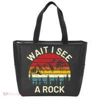 Retro Cool Wait I See A Rock Funny Geologist Science Geology Tote Bag thumb 0