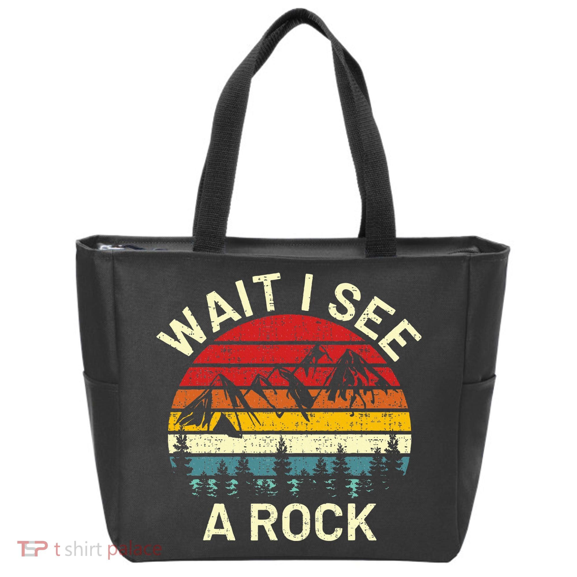Retro Cool Wait I See A Rock Funny Geologist Science Geology Tote Bag