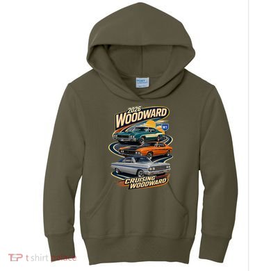 Retro Cruising Woodward 2026 Kids Hoodie