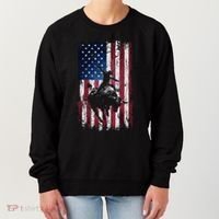 Rodeo Cowboy Western Usa Flag Cowboys Women's Sweatshirt thumb 0