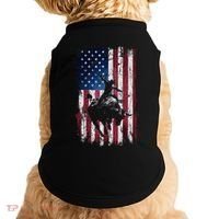 Rodeo Cowboy Western Usa Flag Cowboys Doggie Tank thumb 0