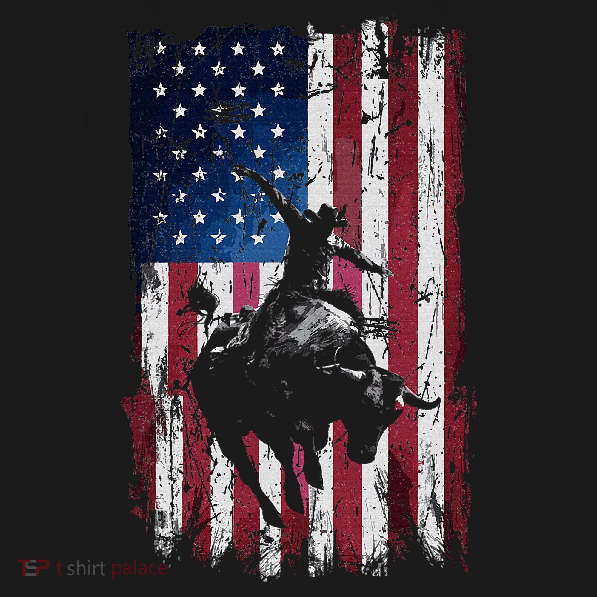 Rodeo Cowboy Western Usa Flag Cowboys Women's Hoodie
