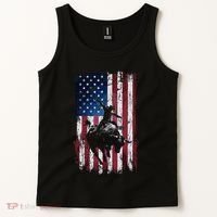 Rodeo Cowboy Western Usa Flag Cowboys Tank Top thumb 2