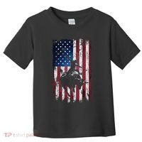 Rodeo Cowboy Western Usa Flag Cowboys Toddler T-Shirt thumb 0