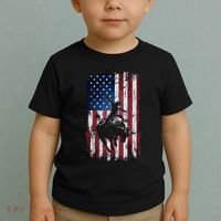 Rodeo Cowboy Western Usa Flag Cowboys Toddler T-Shirt thumb 2