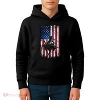 Rodeo Cowboy Western Usa Flag Cowboys Kids Hoodie thumb 4