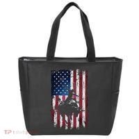 Rodeo Cowboy Western Usa Flag Cowboys Tote Bag thumb 0