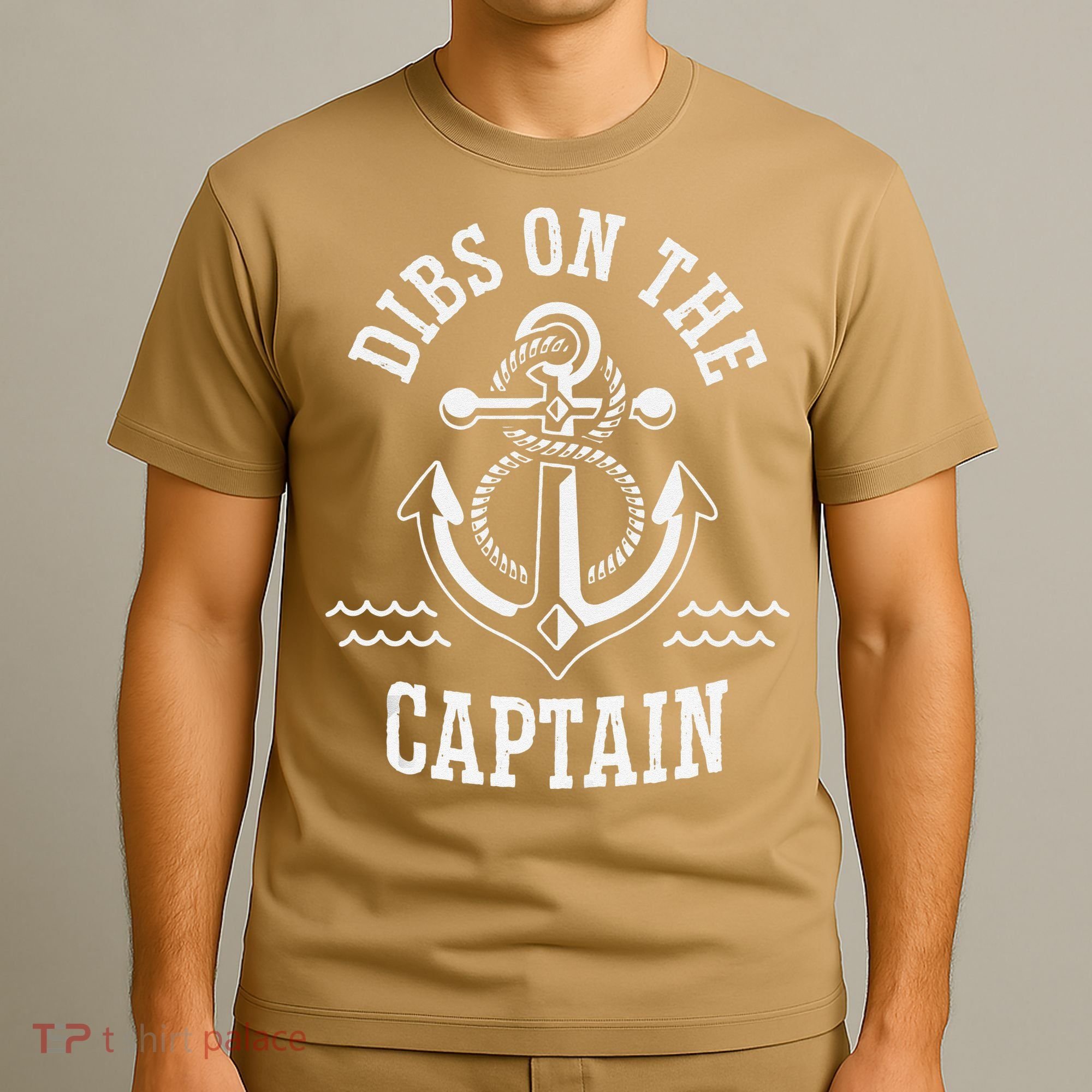 Retro Captain Wife Dibs On The Captain Funny FIshing Quote T-Shirt