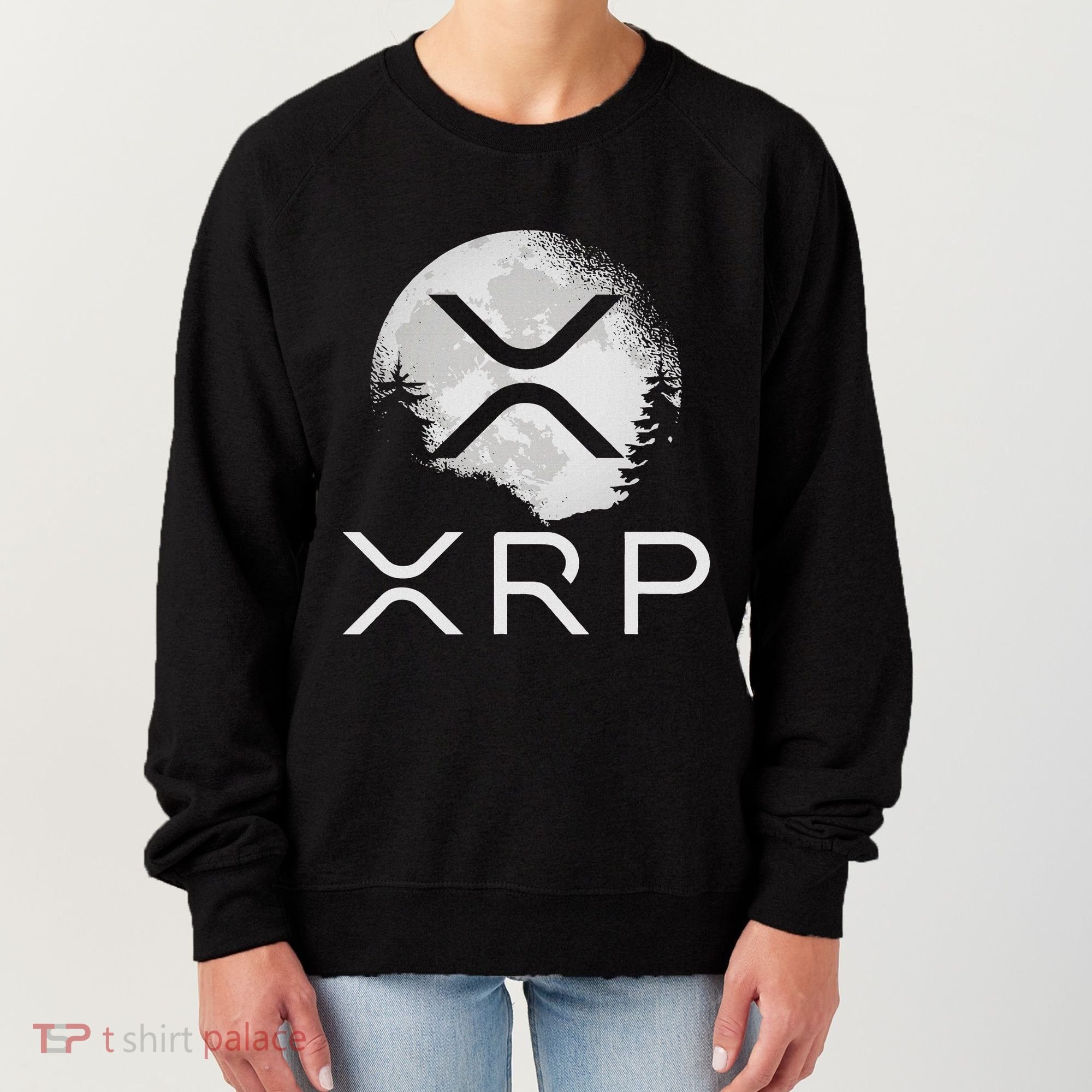 Ripple Coin Xrp Ledger Moon Cryptocurrency Bull Market Women's Sweatshirt