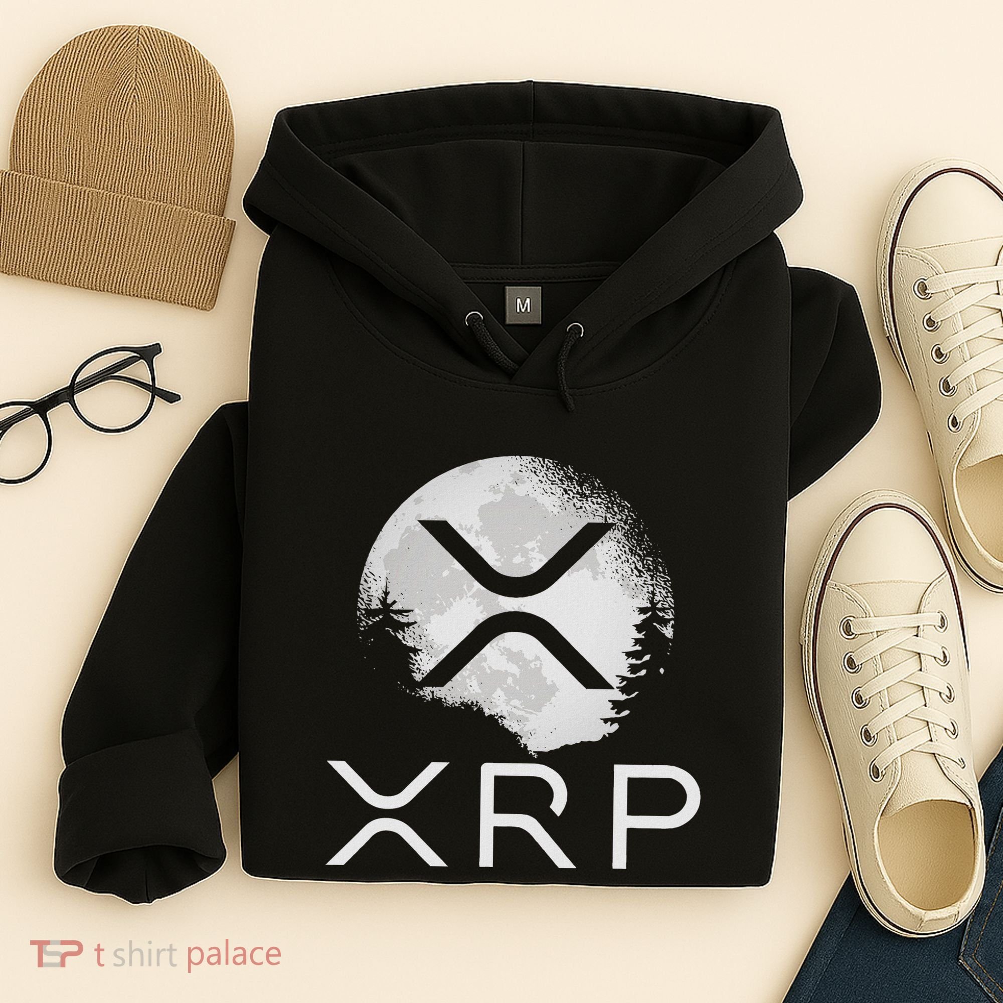 Ripple Coin Xrp Ledger Moon Cryptocurrency Bull Market Hoodie