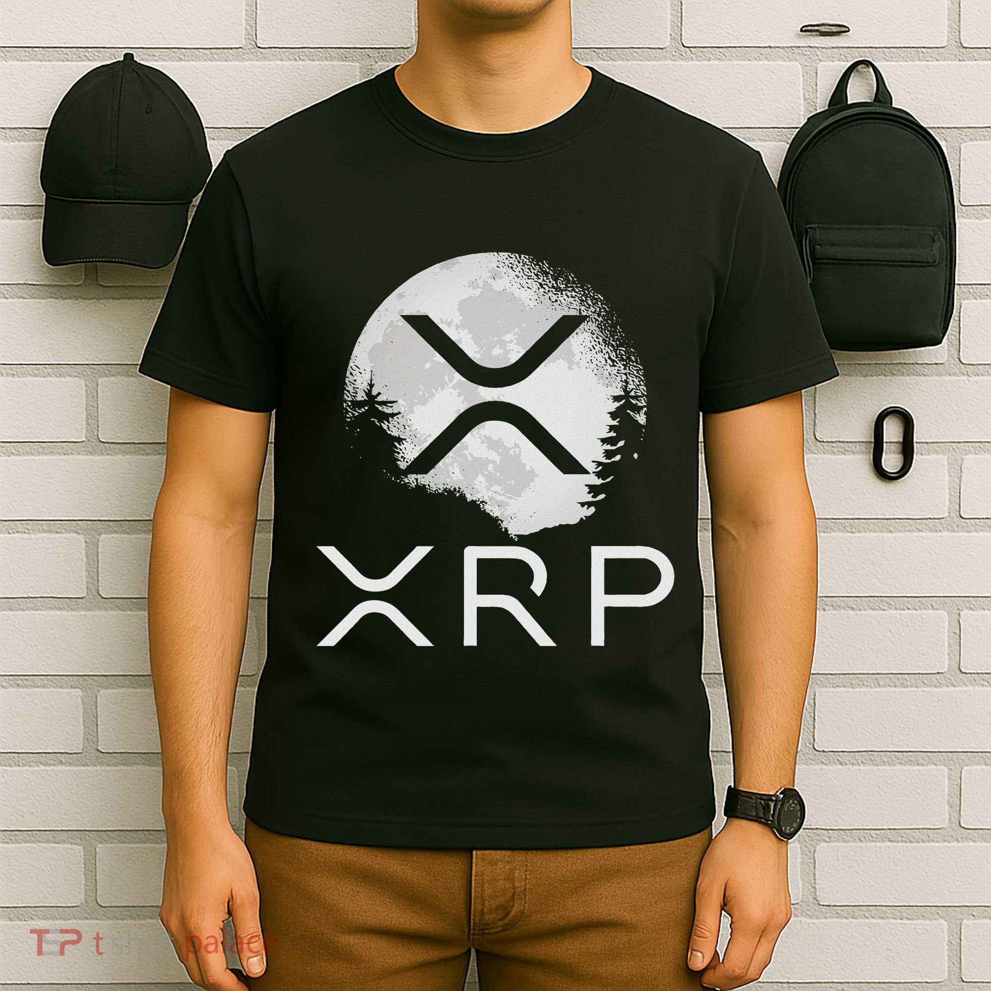 Ripple Coin Xrp Ledger Moon Cryptocurrency Bull Market T-Shirt