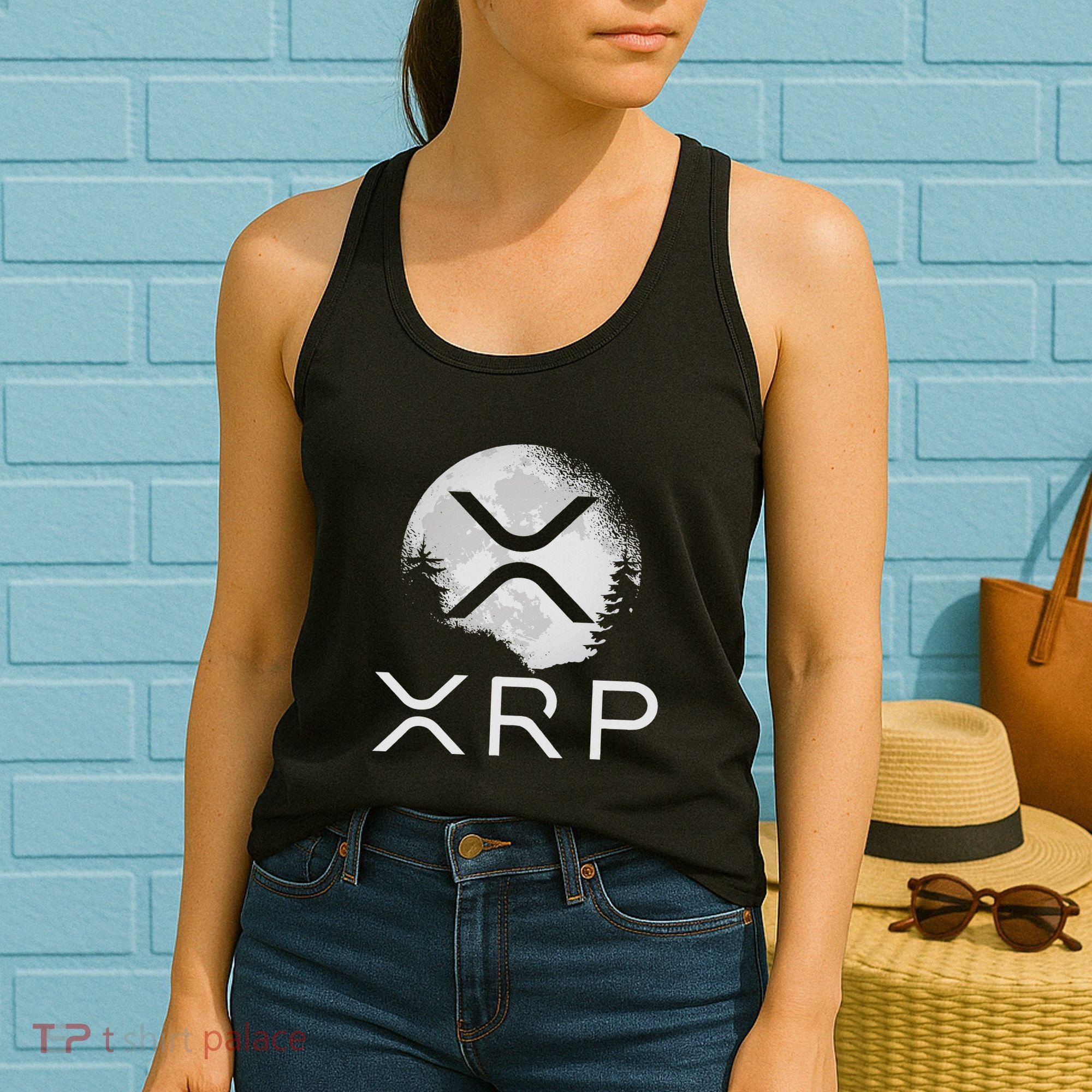 Ripple Coin Xrp Ledger Moon Cryptocurrency Bull Market Women's Tank Top