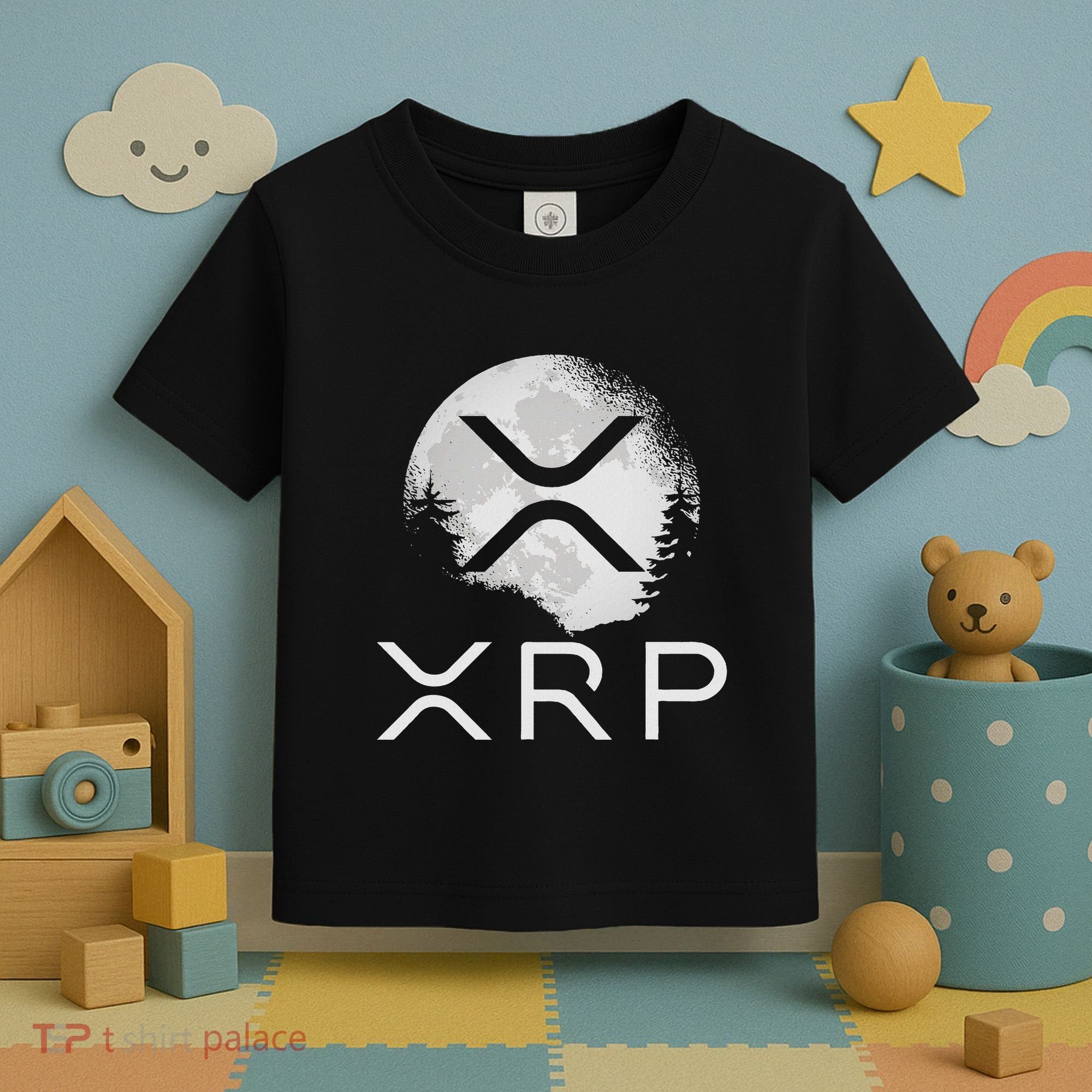 Ripple Coin Xrp Ledger Moon Cryptocurrency Bull Market Toddler T-Shirt