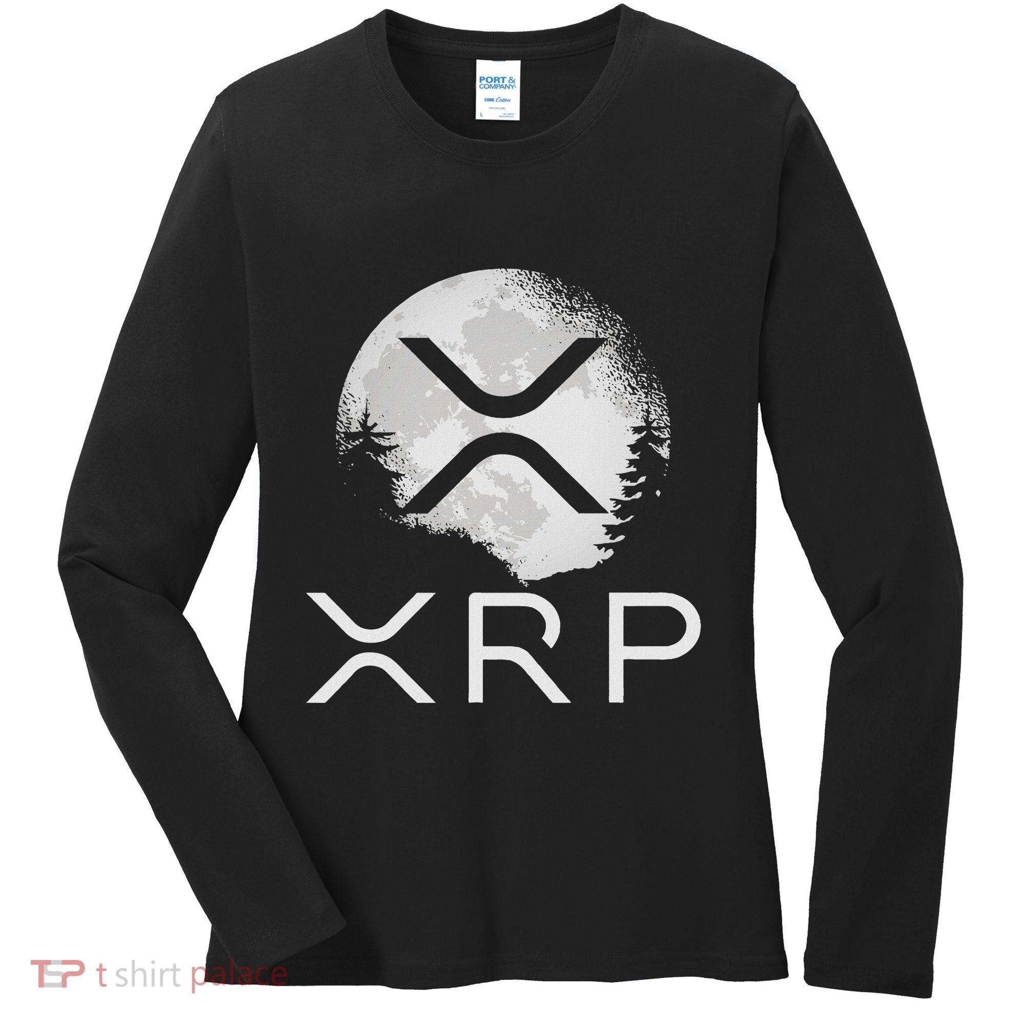 Ripple Coin Xrp Ledger Moon Cryptocurrency Bull Market Women's Long Sleeve Shirt