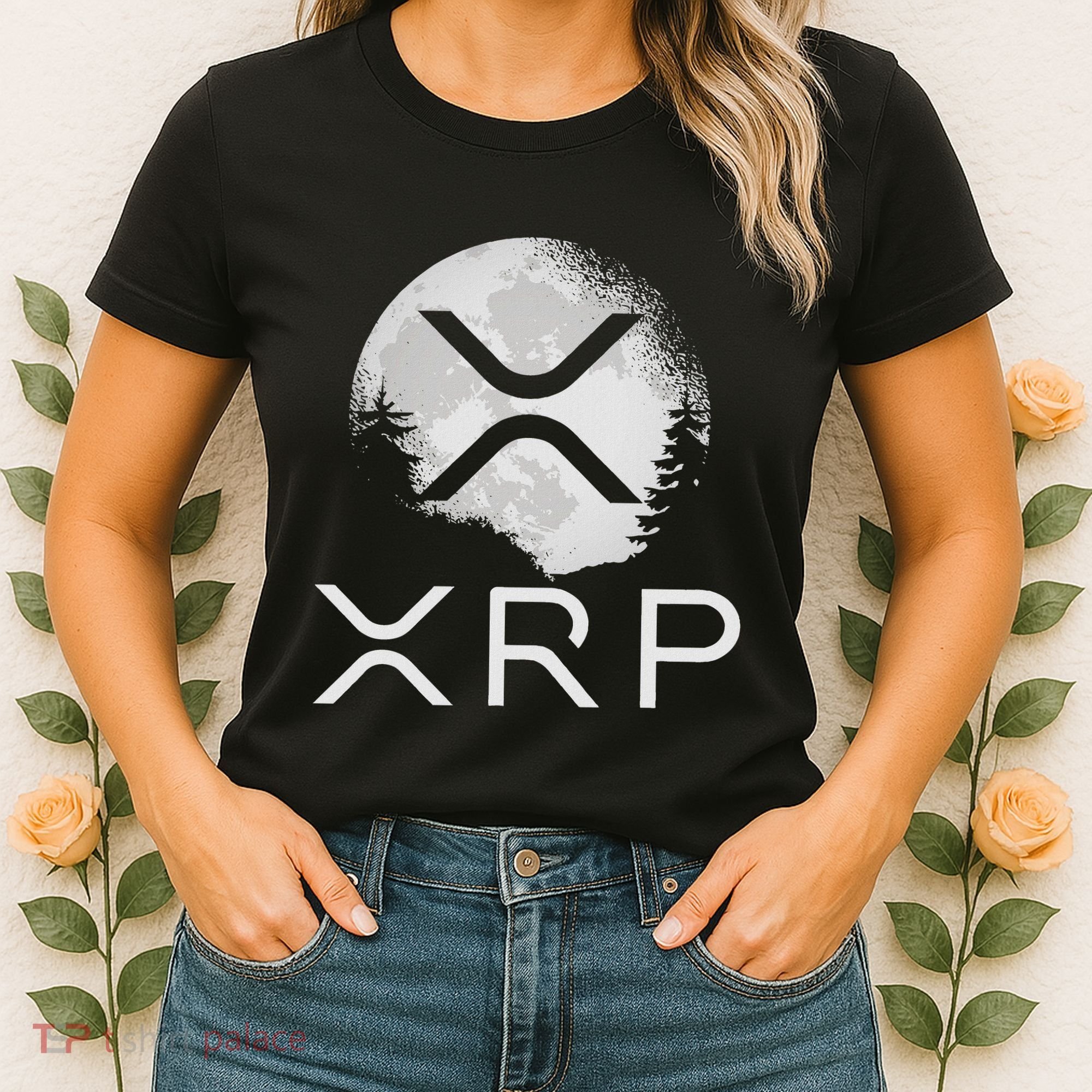 Ripple Coin Xrp Ledger Moon Cryptocurrency Bull Market Women's T-Shirt