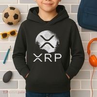 Ripple Coin Xrp Ledger Moon Cryptocurrency Bull Market Kids Hoodie thumb 2