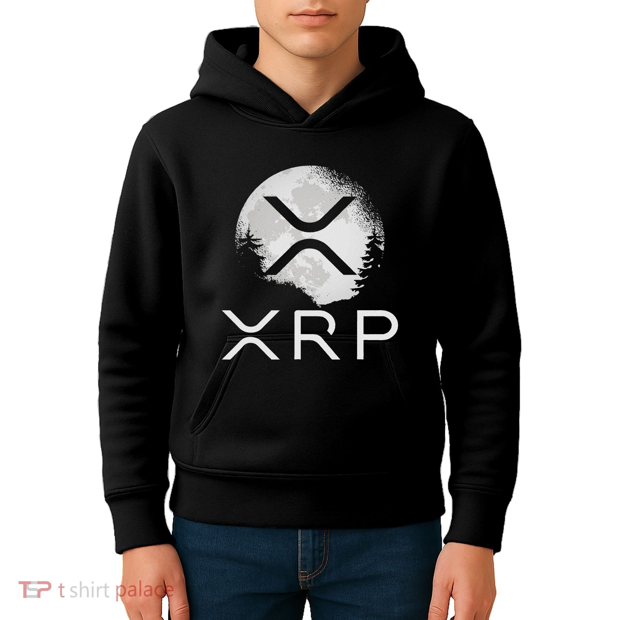 Ripple Coin Xrp Ledger Moon Cryptocurrency Bull Market Kids Hoodie