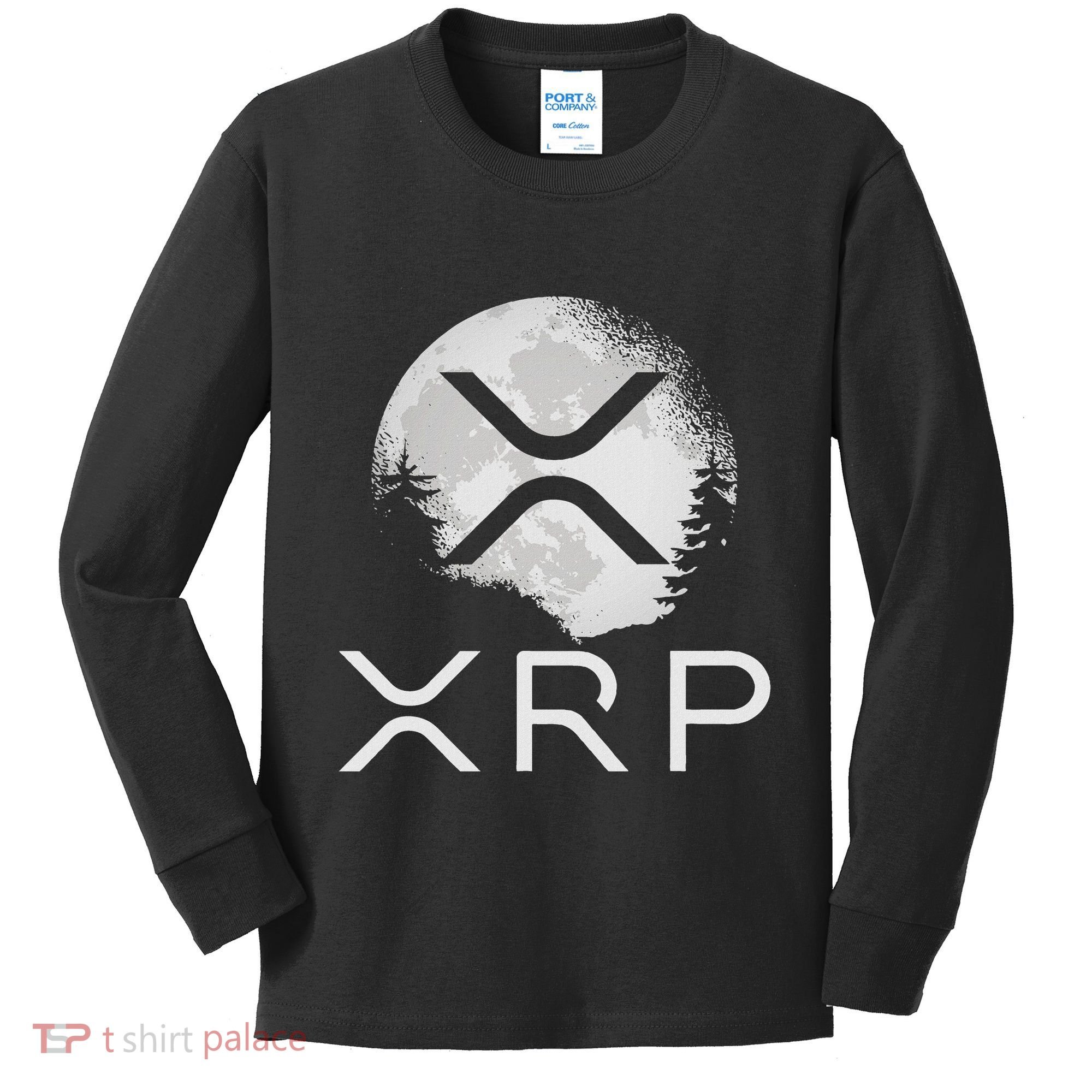 Ripple Coin Xrp Ledger Moon Cryptocurrency Bull Market Kids Long Sleeve Shirt
