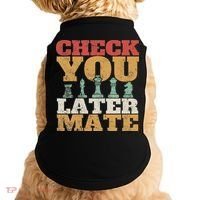 Retro Check You Later Mate Funny Checkmate Chess Pieces Doggie Tank thumb 0