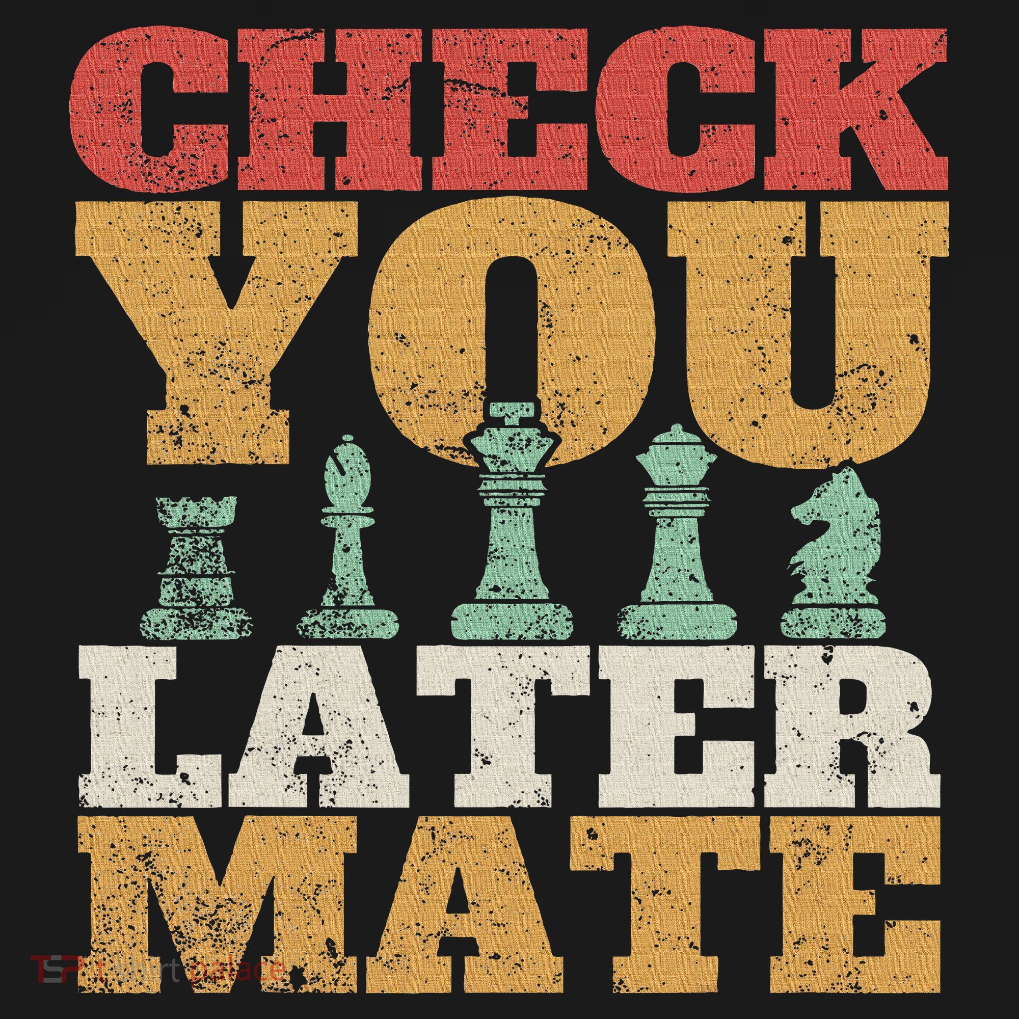Retro Check You Later Mate Funny Checkmate Chess Pieces Apron