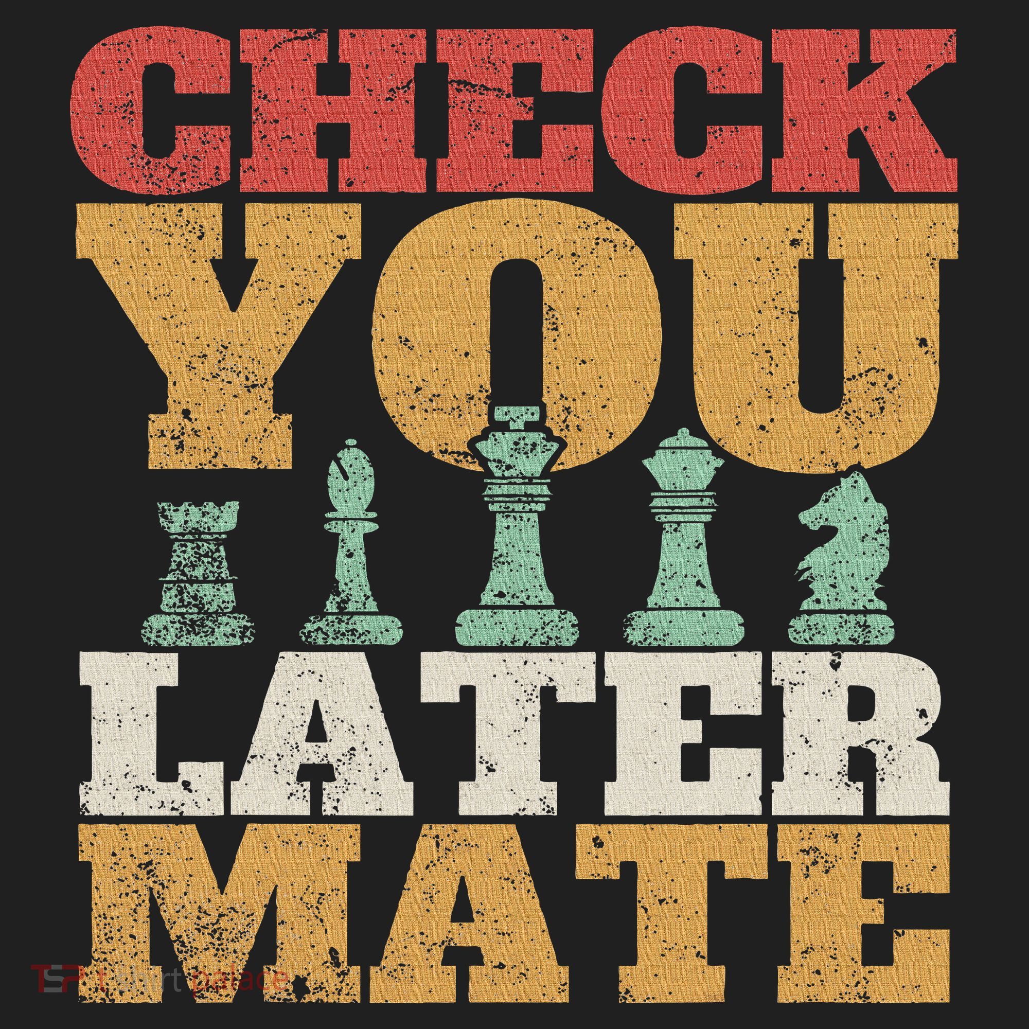Retro Check You Later Mate Funny Checkmate Chess Pieces Beanie