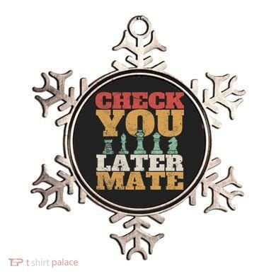 Retro Check You Later Mate Funny Checkmate Chess Pieces Ornament