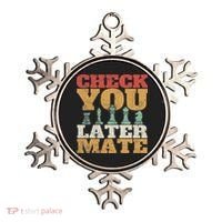 Retro Check You Later Mate Funny Checkmate Chess Pieces Ornament thumb 0