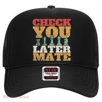 Retro Check You Later Mate Funny Checkmate Chess Pieces Hat thumb 0