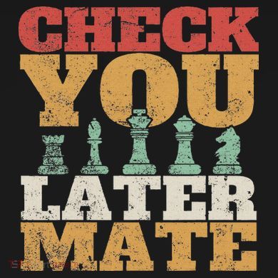 Retro Check You Later Mate Funny Checkmate Chess Pieces Tall Hoodie