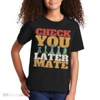 Retro Check You Later Mate Funny Checkmate Chess Pieces Kids T-Shirt thumb 2