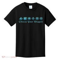 Rpg Choose Your Weapon Dice Rpg Kids T-Shirt thumb 0
