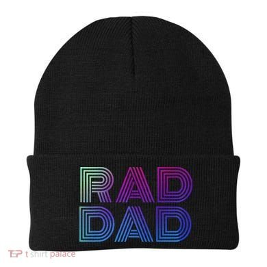 Rad Dad 1980s Retro Fathers Day Beanie